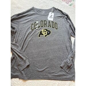Colorado Buffaloes League 91 Long Sleeve T-Shirt Mens 2XL Heather Grey